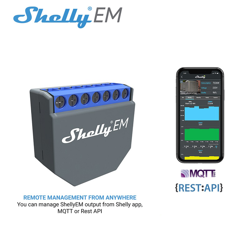 Smart Home Controller - Умный Wi-Fi контроллер-выключатель SHELLY EM для