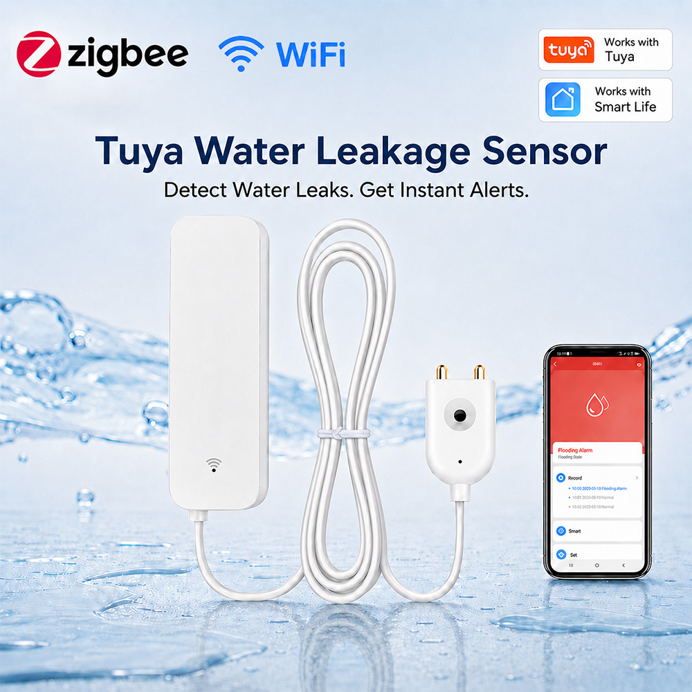 Smart Home Network - Датчик протечки воды ZigBee WiFi, сигнализация