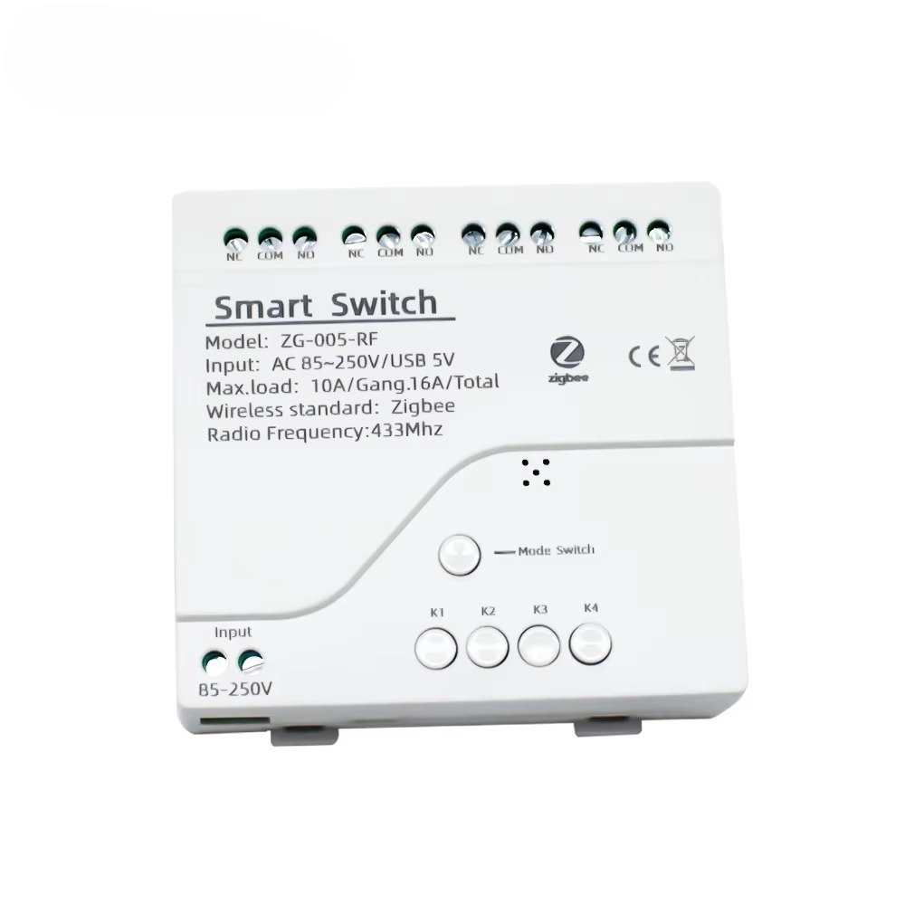 Smart Home Switch - Модуль реле Tuya 4CH Zigbee, USB