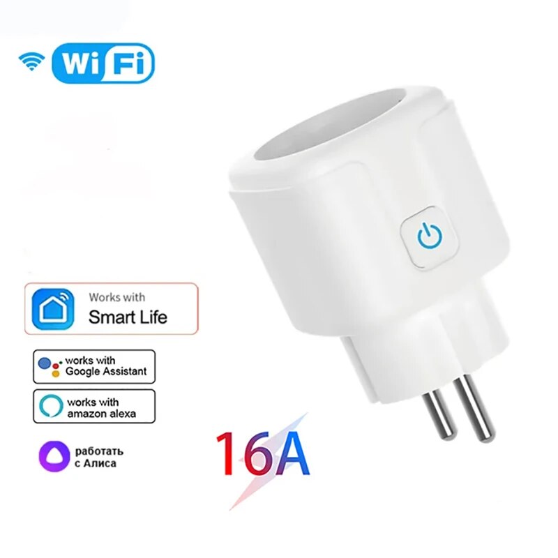 Smart Home Yandex - Умная Wi-Fi розетка (EU Plug) 16/20А