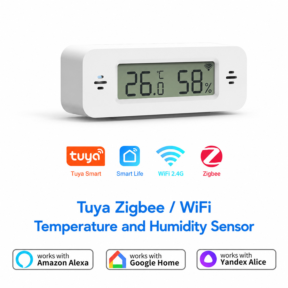 Smart Home Yandex - Умный датчик температуры и влажности Tuya