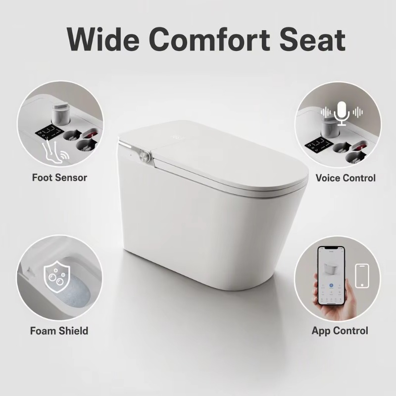 Белый умный унитаз с квадратно – обзор и цена Smart Home Controller