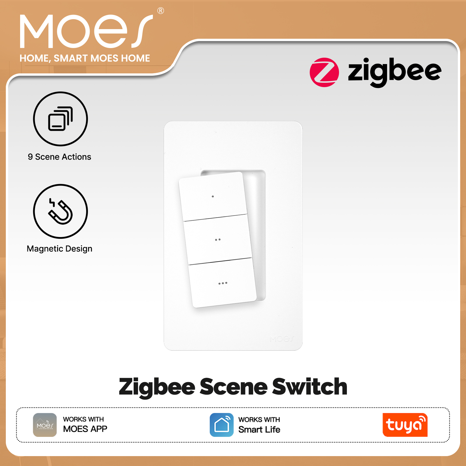 MOES Tuya Zigbee Умный беспров – обзор и цена Smart Home Switch