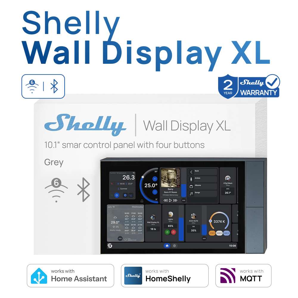 Настенный дисплей Shelly XL Па – обзор и цена Smart Home Xl