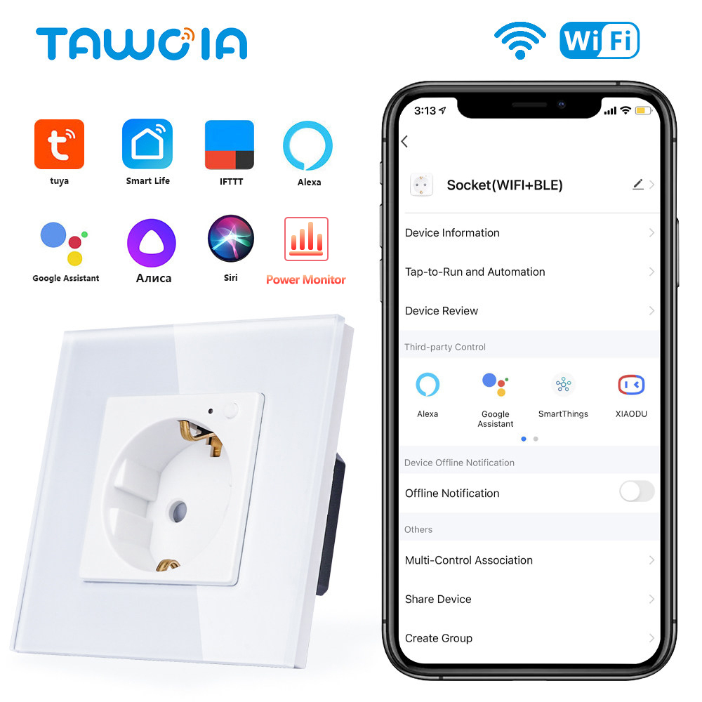 TAWOIA Wifi Настенная розетка  – обзор и цена Smart Home Elements