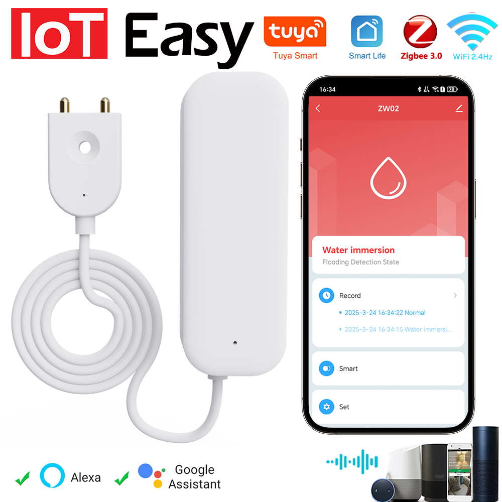 Tuya Wi-Fi ZigBee датчик воды  – обзор и цена Smart Home Network