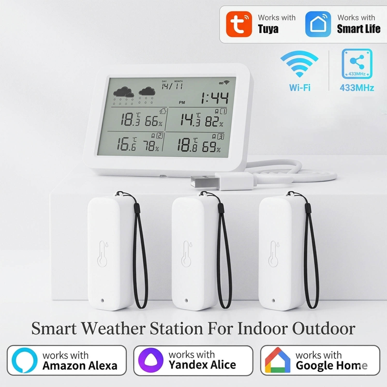 Метеостанция Tuya WiFi+RF433,  – обзор и цена Smart Home Elements