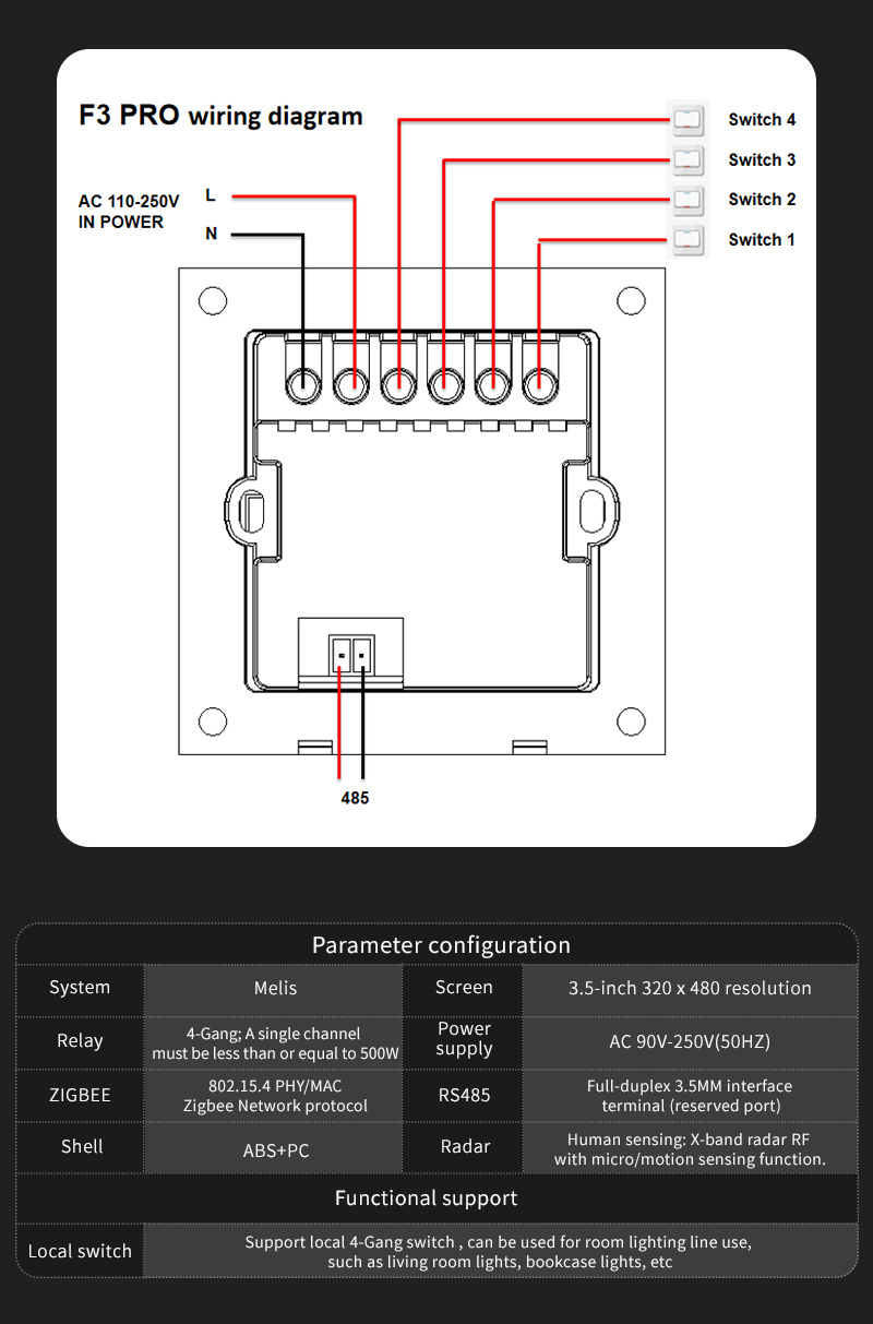 Умный сенсорный выключатель F3 – обзор и цена Smart Home Controller